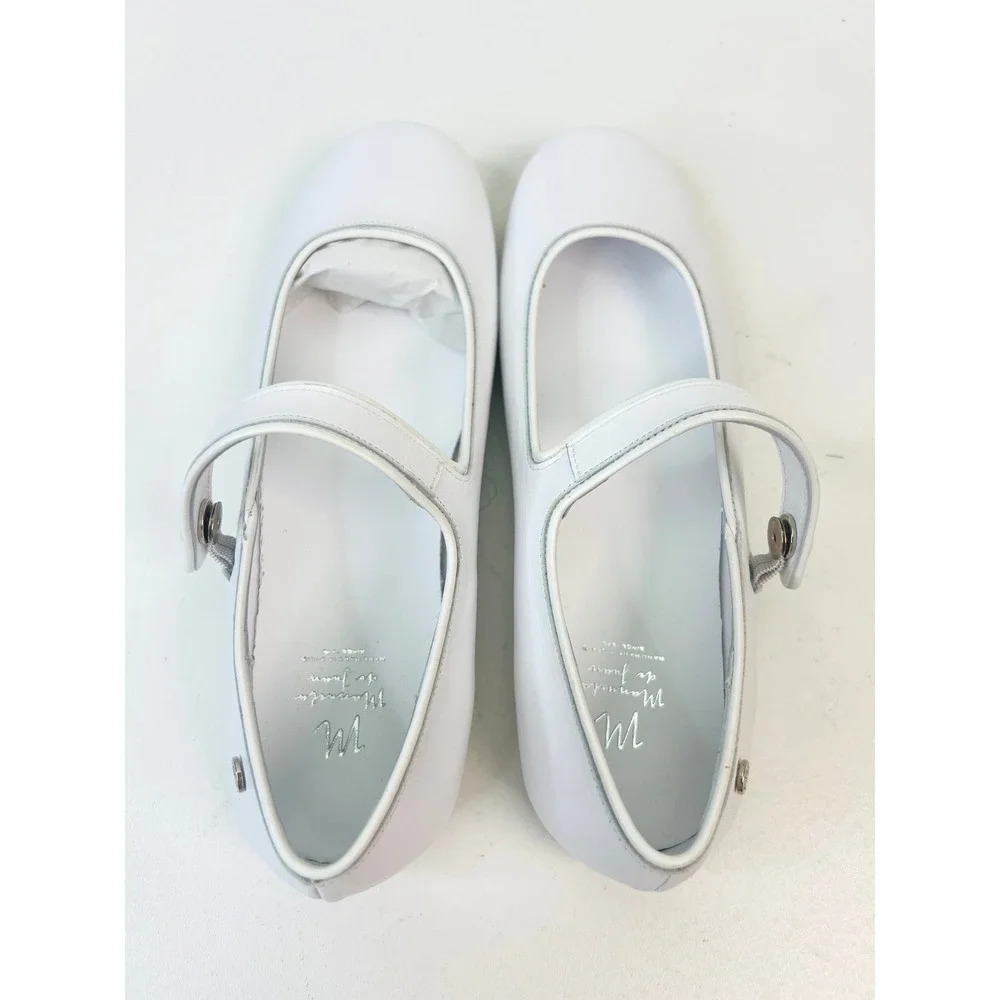 Manuela de Juan Robine I White Nappa Leather Mary Jane Flats Kids 35 EU / 3.5 US